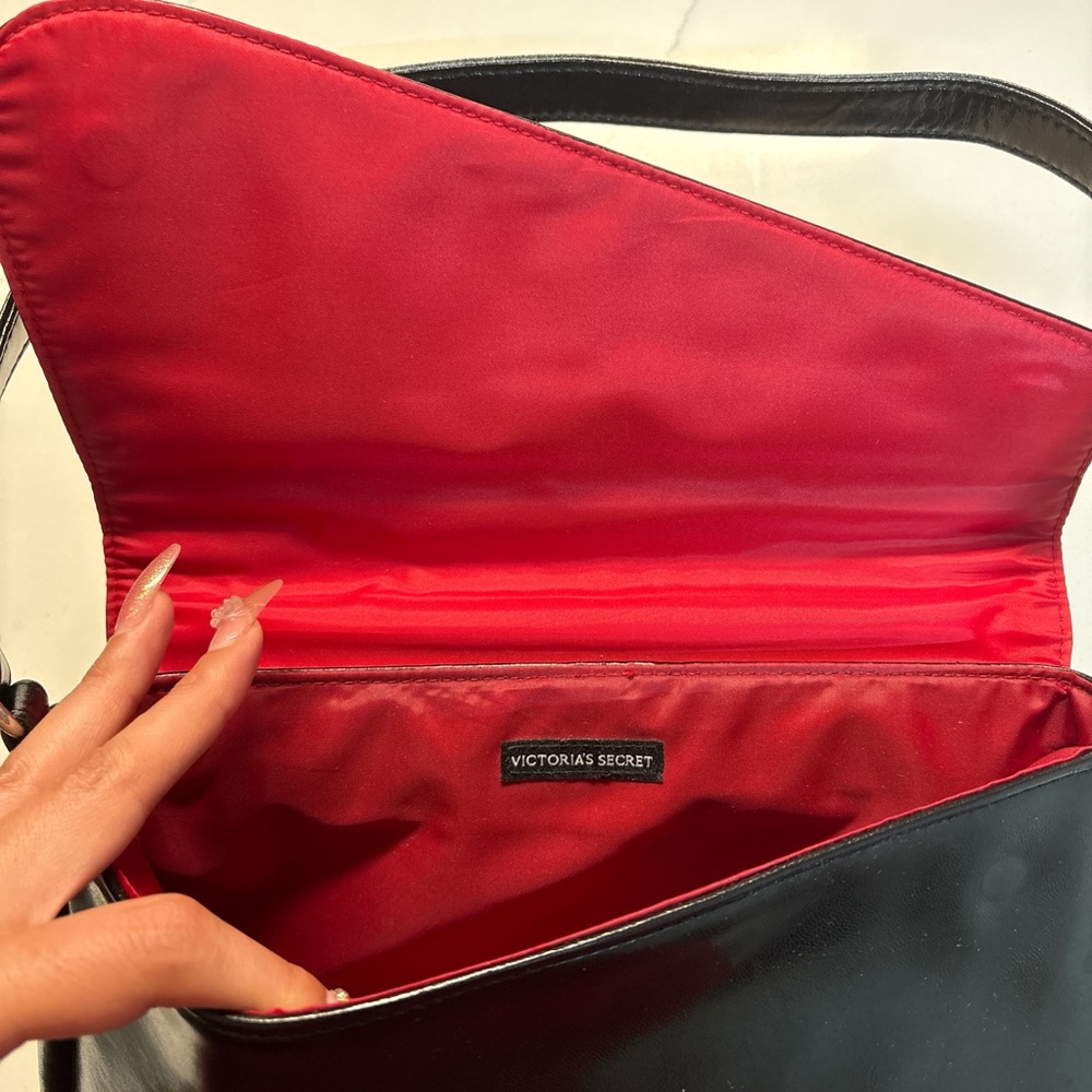 Victoria's Secret Black and Red Shoulder Bag